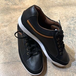 FootJoy FJ Contour Casual Spikeless Black Leather Men’s Golf Shoes Size 10W